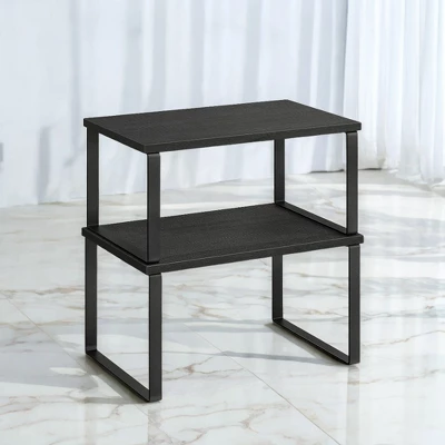 Songmics Cabinet Organizer Shelf, Set Of 2 Kitchen Counter Shelves, Kitchen Storage, Spice Rack, Stackable, Expandable, Metal And Engineered Wood 3 Songmics Cabinet Organizer Shelf, Set Of 2 Kitchen Counter Shelves, Kitchen Storage, Spice Rack, Stackable, Expandable, Metal And Engineered Wood