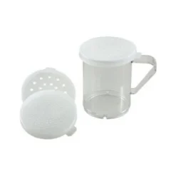 Winco Dredge Set With 3 Clear Snap-On Lids, 10 Oz