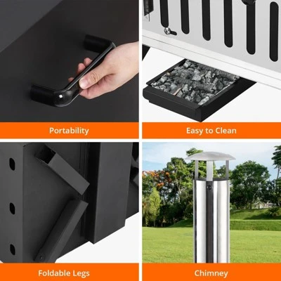 Outdoor Pizza Oven Wood Fired Pizza Oven Portable Patio Ovens Included Pizza Stone 8 Outdoor Pizza Oven Wood Fired Pizza Oven Portable Patio Ovens Included Pizza Stone - Image 6