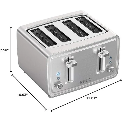Black & Decker BLACK+DECKER 4-Slice Toaster, Stainless Steel, TR4900SSD 4 Black & Decker BLACK+DECKER 4-Slice Toaster, Stainless Steel, TR4900SSD - Image 2