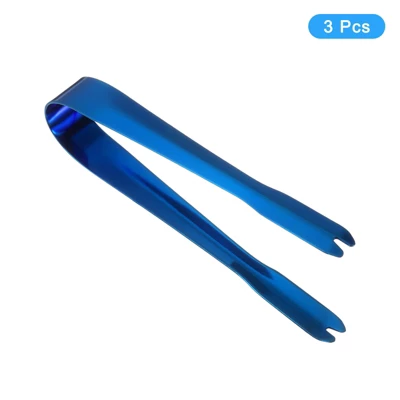 Unique Bargains Stainless Steel Ice Tongs For Appetizers, Charcuterie, Dessert, Tea Party, Bar, Cafe Serving 5.2" Blue 3 Pcs 4 Unique Bargains Stainless Steel Ice Tongs For Appetizers, Charcuterie, Dessert, Tea Party, Bar, Cafe Serving 5.2" Blue 3 Pcs - Image 2