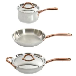 BergHOFF Ouro Gold 18/10 Stainless Steel 5Pc Starter Cookware Set With Lids, Rose Gold Handle -Target KitchenAid GUEST 0b248b79 89fb 4016 8ca9 d6a831a8f3ce
