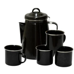 Stansport Enamel Percolator Coffee Pot & 4 Mug Set - Black -Target KitchenAid GUEST 0b915512 1107 464c 94a7 70b7fdd57e90