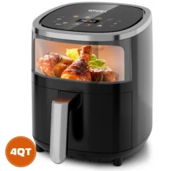 WHALL Air Fryer, 4QT Touchscreen Air Fryers With View Window, Air Fry, Bake, Broil, Dehydrate, Roast, Reheat, 12 Presets, Less Oil 20 WHALL Air Fryer, 4QT Touchscreen Air Fryers With View Window, Air Fry, Bake, Broil, Dehydrate, Roast, Reheat, 12 Presets, Less Oil -Target KitchenAid GUEST 0bfc7abb 6e3c 412f a405 37ef937c1953
