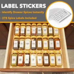 3 Tier Bamboo Spice Drawer Organizer With 24 Jars, 378 White Labels -Target KitchenAid GUEST 0c3ec68e c3b7 4b39 9308 e1f8c7bada90