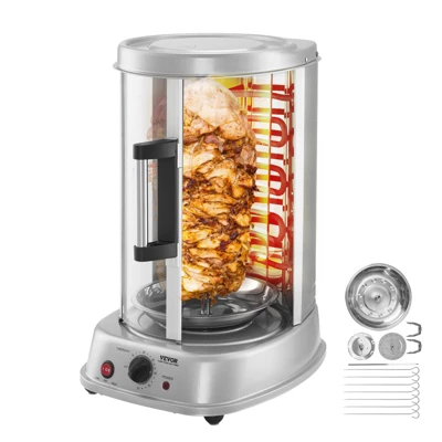 VEVOR Shawarma Grill Machine, Vertical Chicken Shawarma Cooker Machine Countertop, Electric Stainless Steel Broiler Gyro Rotisserie Oven Doner 10 VEVOR Shawarma Grill Machine, Vertical Chicken Shawarma Cooker Machine Countertop, Electric Stainless Steel Broiler Gyro Rotisserie Oven Doner - Image 8