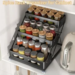 3-Layer Foldable Carbon Steel Spices Rack With Non-Slip Suction Cups, Adjusted Height 10-10.8Inch, Space-Saving For Kitchen Desktop & Cabinet, Black 15 3-Layer Foldable Carbon Steel Spices Rack With Non-Slip Suction Cups, Adjusted Height 10-10.8Inch, Space-Saving For Kitchen Desktop & Cabinet, Black -Target KitchenAid GUEST 0c592ad5 6e28 4727 b175 6071fa662fb3