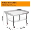 Acekool Stainless Steel Equipment Grill Stand Table, Adjustable Legs, Edge Baffle, Heavy Duty Shelf, Kitchen Prep Station -Target KitchenAid GUEST 0c7378c5 19af 44c8 b110 cf97265c6cf9