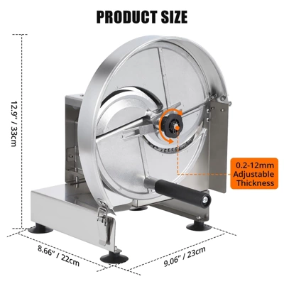 Commercial Vegetable Slicer Manual Potato Tomato Slicing Machine Onion Slicer Stainless Steel Vegetable Cutter Fruit Slicer 5 Commercial Vegetable Slicer Manual Potato Tomato Slicing Machine Onion Slicer Stainless Steel Vegetable Cutter Fruit Slicer - Image 3