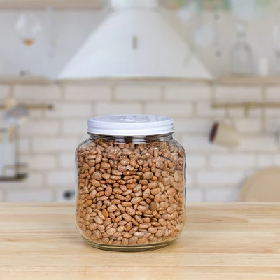 Cornucopia Brands 64oz Clear Wide-Mouth Glass Jar W/ Metal Lid; 2 Quart Food Storage Jar 3 Cornucopia Brands 64oz Clear Wide-Mouth Glass Jar W/ Metal Lid; 2 Quart Food Storage Jar