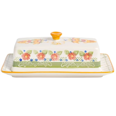 Gibson Laurie Gates Tierra 4 Piece Hand Painted Ceramic Tableware Accessory Set 7 Gibson Laurie Gates Tierra 4 Piece Hand Painted Ceramic Tableware Accessory Set - Image 5