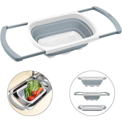 Qimh Collapsible Colander | Over The Sink Silicone Kitchen Strainers And Colanders With Extendable Handles 3 Qimh Collapsible Colander | Over The Sink Silicone Kitchen Strainers And Colanders With Extendable Handles