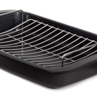 BergHOFF Graphite Non-stick Recycled Cast Aluminum Roaster With Removable Rack 16.5" X 11" X 2.75" 5 BergHOFF Graphite Non-stick Recycled Cast Aluminum Roaster With Removable Rack 16.5" X 11" X 2.75" - Image 3