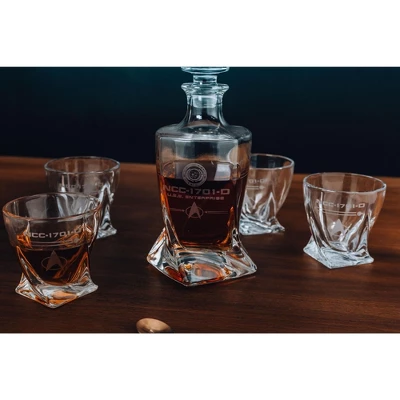Ukonic Star Trek: The Next Generation 5-Piece Whiskey Decanter Set 3 Ukonic Star Trek: The Next Generation 5-Piece Whiskey Decanter Set