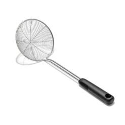OXO Stainless Steel Scoop And Strain Skimmer Black: Dishwasher-Safe Skimmer Spoon, 14.6" Length, 5.4" Head Diameter