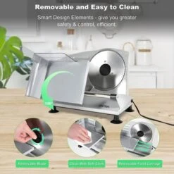 OSTBA Electric Meat Slicer, 150W, 6.7” Removable Stainless Steel Blades, Adjustable 0-15mm Thickness, Easy To Clean, For Meat, Cheese, Bread 16 OSTBA Electric Meat Slicer, 150W, 6.7” Removable Stainless Steel Blades, Adjustable 0-15mm Thickness, Easy To Clean, For Meat, Cheese, Bread -Target KitchenAid GUEST 0dcc6011 f330 4109 91b8 a87c60822bd7