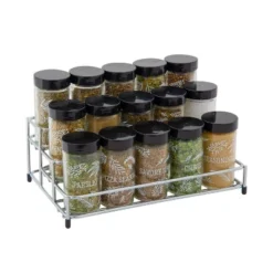 Kamenstein 15pc Jar Lincoln Step Spice Rack: Metal Seasoning Organizer With Spice Jars, Kitchen Storage, Black/Silver -Target KitchenAid GUEST 0de253e4 aa96 40ef 8cb7 83cd100566e8