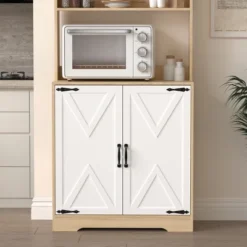 GlasFlength Kitchen Storage Farmhouse Kitchen Pantry Cabinet Freestanding Cupboard Accent Storage Cabinet For Kitchen, Beige, 31.49"*15.74"*70.87" -Target KitchenAid GUEST 0e17b6a3 c9b6 4a16 9ec5 19b8f8624161