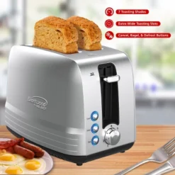 Brentwood Select Extra Wide Stainless Steel Toaster