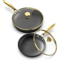 Imarku Frying Pans With Lid, 2Pcs - 10 Inch And 12 Inch Long Lasting Nonstick Frying Pan Cast Iron Skillets, Dishwasher Safe,Free-PFOA, 19 Imarku Frying Pans With Lid, 2Pcs - 10 Inch And 12 Inch Long Lasting Nonstick Frying Pan Cast Iron Skillets, Dishwasher Safe,Free-PFOA, -Target KitchenAid GUEST 0e808499 69f4 4291 88f2 d89949123081