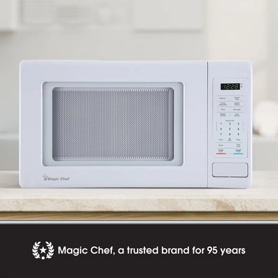 Magic Chef 0.9 Cubic Feet 900 Watt Small Stainless Countertop Microwave Oven For Compact Spaces W/ 6 Pre Programmed Cooking Modes, White 6 Magic Chef 0.9 Cubic Feet 900 Watt Small Stainless Countertop Microwave Oven For Compact Spaces W/ 6 Pre Programmed Cooking Modes, White - Image 4