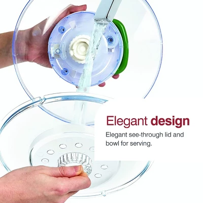 Zyliss Easy Spin Salad Spinner - Green/White, Large 7 Zyliss Easy Spin Salad Spinner - Green/White, Large - Image 5