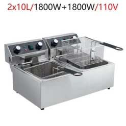 20L Electric Deep Fryer Double Tank Countertop 3600W With Timer & Adjustable Temp -Target KitchenAid GUEST 0f90dcc0 ad75 4733 995a 6a8e2e2f0095