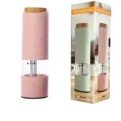 Pepper Grinder Set Of 2, Electric Salt And Pepper Grinder Set Automatic Operation Salt Pepper Mill Sets