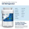 PureLine MWF Replacement Water Filter For GE® Refrigerators, Replaces Kenmore 46-9991, Smartwater MWFP And Filter Models MWFINT, GWF, GWFA (4 Pack)