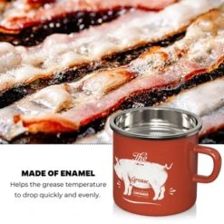 Itopfox Mini Bacon Grease Container With Strainer - Enamel Grease Saver, Farmhouse Bacon Grease Keeper For Kitchen Fat Storage, Dishwasher Safe -Target KitchenAid GUEST 0f9e5c3d aa0a 4531 b8c1 8cb0003713ac