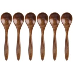 Unique Bargains Wooden Natural Grain Home Kitchen Soup Oil Salt Sugar Dining Spoons 5.5" Length Brown 6 Pcs -Target KitchenAid GUEST 0fb43a4e b233 4c8e a3e5 e35031837687