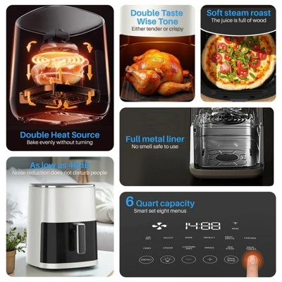 IULULU Air Fryer, 6-Qt With View Window, 12-in-1, 400°F Max 7 IULULU Air Fryer, 6-Qt With View Window, 12-in-1, 400°F Max - Image 5