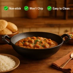 Amber Sports Cast Iron Deep Kadai Wok With Dual Handles, Heavy-Duty Cooking Pot For Deep Frying, Induction, Grill & Open Flame Compatible -Target KitchenAid GUEST 0fd3d2f6 9982 45b1 b9c2 64c4d093f4ce