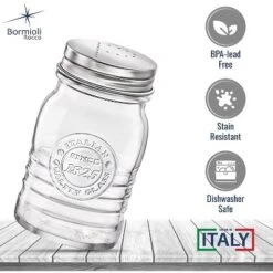 Bormioli Rocco Officina 1825 Salt And Pepper Shaker, Set Of 2, Clear, 8 Oz. Stain Resistant, Durable Glass Jars, Made In Italy -Target KitchenAid GUEST 10b01a24 076a 4275 a0e9 b7dcf0f4f49f