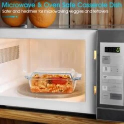 Itopfox Set Of 2 Glass Casserole Dishes With Lids, Oven Safe Rectangular Baking Dishes For Cooking, Roasting, And Serving Meals -Target KitchenAid GUEST 10bc5284 9a19 43a3 a1b6 1fd76a3b952d