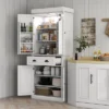 Yukimo 71" Tall Pantry Cabinet, LED-lit Kitchen Storage With Drawer, Adjustable Shelves, White -Target KitchenAid GUEST 1138d781 3ca9 47b1 8c9f 0105ced21df3