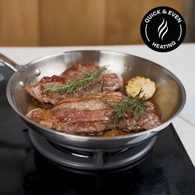 Guy Fieri's Flavortown 10-Piece Stainless Steel Cookware Set - Includes Frying Pans, Saucepans, Saute Pan And Stock Pot 6 Guy Fieri's Flavortown 10-Piece Stainless Steel Cookware Set - Includes Frying Pans, Saucepans, Saute Pan And Stock Pot - Image 4