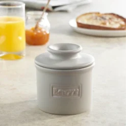 Butter Bell® Crock - Matte Stone Retro Ceramic Butter Keeper, Neutral Café Style Butter Dish For Spreadable Butter Without Refrigeration -Target KitchenAid GUEST 1238627f 893c 47ac b817 ec6f0ea46e82