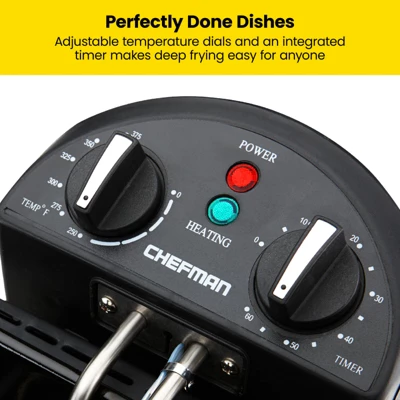 Chefman 4.5L Deep Fryer, XL Capacity, Adjustable Temperature & Timer - Stainless Steel 5 Chefman 4.5L Deep Fryer, XL Capacity, Adjustable Temperature & Timer - Stainless Steel - Image 3