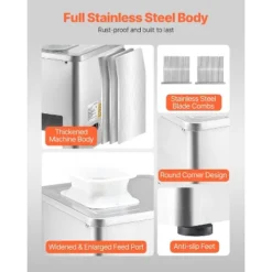 VEVOR Meat Cutter Machine, 550W Meat Slicer, 350 Lb/h Commercial Meat Cutting Machine, Stainless Steel, 3.5 Mm Thickness, Silver -Target KitchenAid GUEST 12af8be2 8aef 46de ba46 2e2e282fdafc