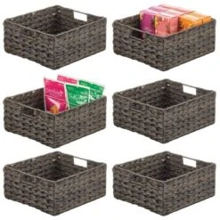 MDesign Woven Farmhouse Pantry Food Storage Bin Basket Box - 3 Pack - Gray Ombre -Target KitchenAid GUEST 1324bbf4 a251 40b2 9fb1 3120e8c792a7