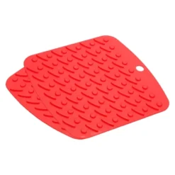 Unique Bargains Silicone Heat Resistant Non-slip Flexible Trivet Mats 6.9 X 6.9 Inch Red 2 Pcs -Target KitchenAid GUEST 13d7cc1f 051e 4efc 82df 4dd84ebec1be
