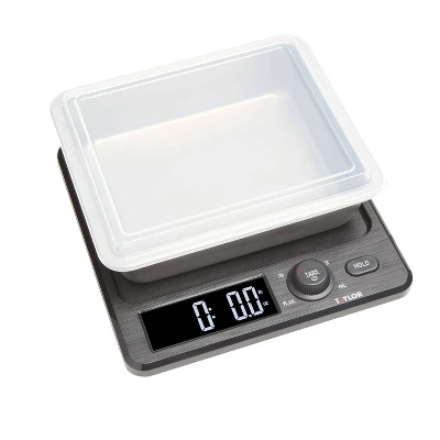 Taylor 22lb Stainless Steel Digital Kitchen Food Scale With Container Black/Gray: Oversized Display, 22lb Capacity 8 Taylor 22lb Stainless Steel Digital Kitchen Food Scale With Container Black/Gray: Oversized Display, 22lb Capacity - Image 6