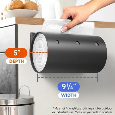Impresa Mountable Trash Bag Holder Dispenser - Trash Bags Dispenser For 13-Gallon 50-Bag Rolls 4 Impresa Mountable Trash Bag Holder Dispenser - Trash Bags Dispenser For 13-Gallon 50-Bag Rolls - Image 2