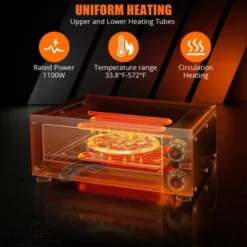 1100W Countertop Electric Pizza Oven,Stainless Steel Pizza Oven Maker With Timer & Removable Tray For Home, Kitchen & Restaurant -Target KitchenAid GUEST 14bc15d5 5435 4c6b 91d8 944aa9349fa8