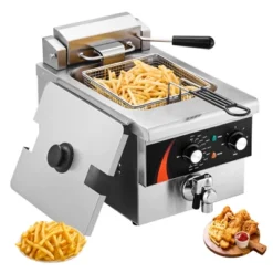 VEVOR Commercial Deep Fryer, 1750W Electric Countertop Fryer With Basket, 9Qt /8.5 L Single Oil Fryer, 1mm Thickened Stainless Steel, Silver 17 VEVOR Commercial Deep Fryer, 1750W Electric Countertop Fryer With Basket, 9Qt /8.5 L Single Oil Fryer, 1mm Thickened Stainless Steel, Silver -Target KitchenAid GUEST 150e1278 2376 4847 8896 5b73b507bd94