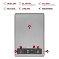 Escali Tabla Stainless Steel Scale: Kitchen Food Scale With Backlit Display, Measure 11 Lb Capacity -Target KitchenAid GUEST 1526639a 0705 434a 8bb5 cace760c3495