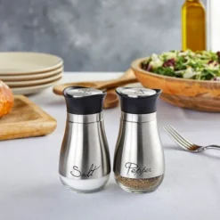 Juvale Stainless Steel Salt And Pepper Shakers Set With Glass Bottom, Perforated "S" And "P" Caps - Modern Kitchen Decor (4oz) -Target KitchenAid GUEST 1561ffa2 6755 408c 9554 95d1c97733b2