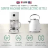 Haden Coffee Machine, 12 Cup Drip Coffee Maker Bundled With Heritage 1.7 Liter Stainless Steel Electric Kettle, Ivory & Chrome -Target KitchenAid GUEST 15ae5480 f9bb 4a47 a068 07e9320697ef