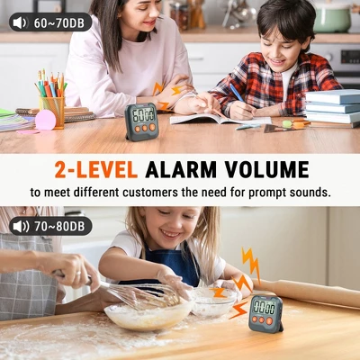 ThermoPro TM03W Digital Timer For Kids & Teachers, Kitchen Timers For Cooking With 2-Level Alarm Volume, Countdown Timer Stopwatch For Classroom 5 ThermoPro TM03W Digital Timer For Kids & Teachers, Kitchen Timers For Cooking With 2-Level Alarm Volume, Countdown Timer Stopwatch For Classroom - Image 3